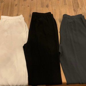 Eileen Fisher 100% Silk Slouchy Pants (3 pairs)